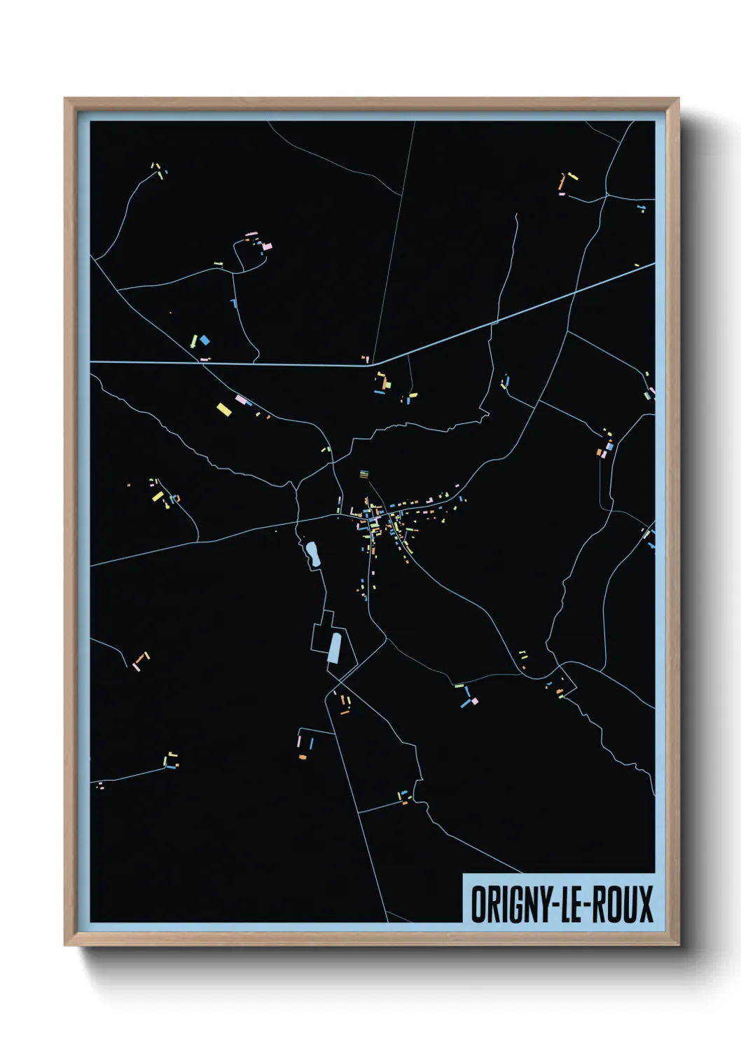 Un poster carteOrigny-le-Roux
