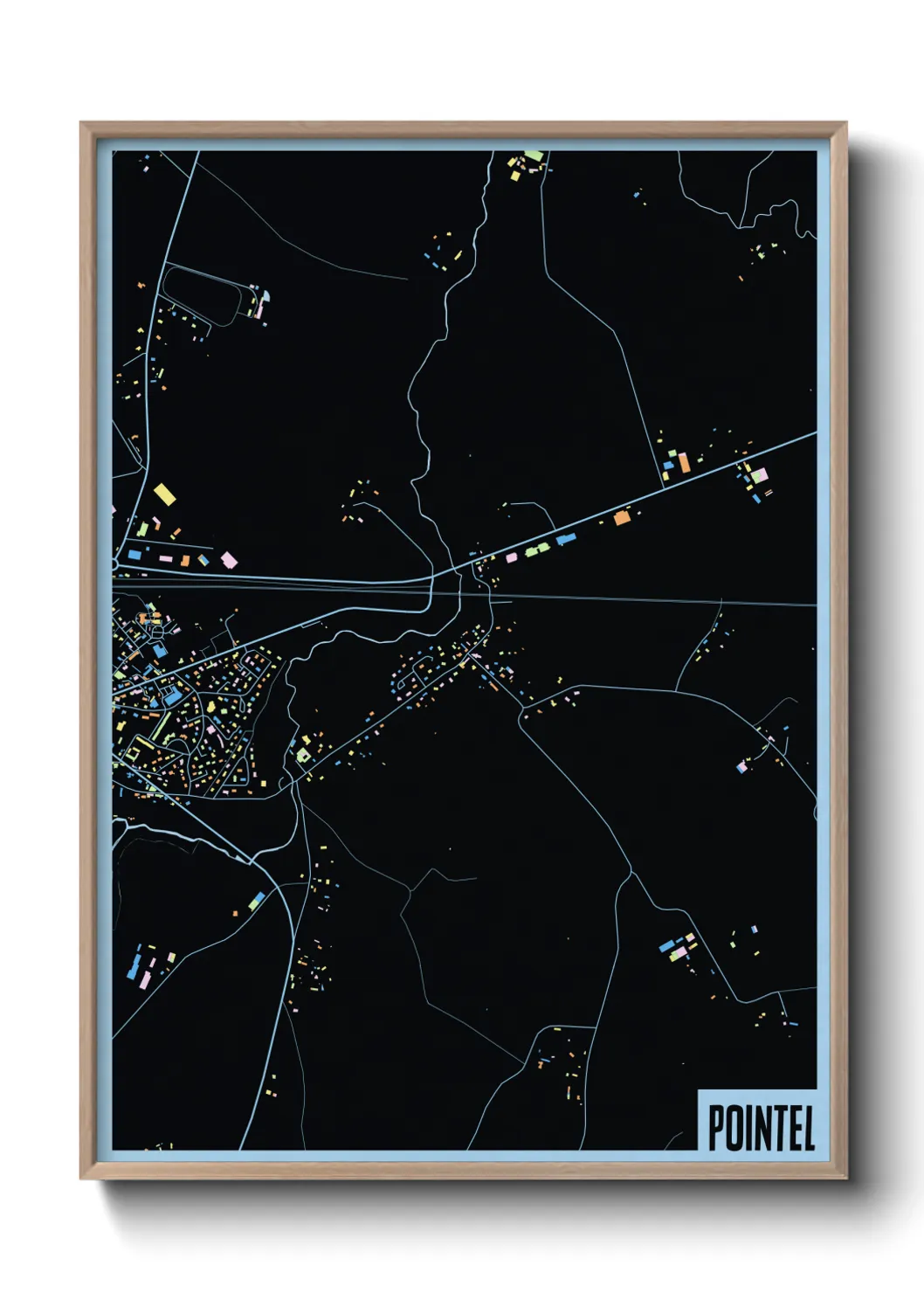 Une affiche de carte sur Pointel