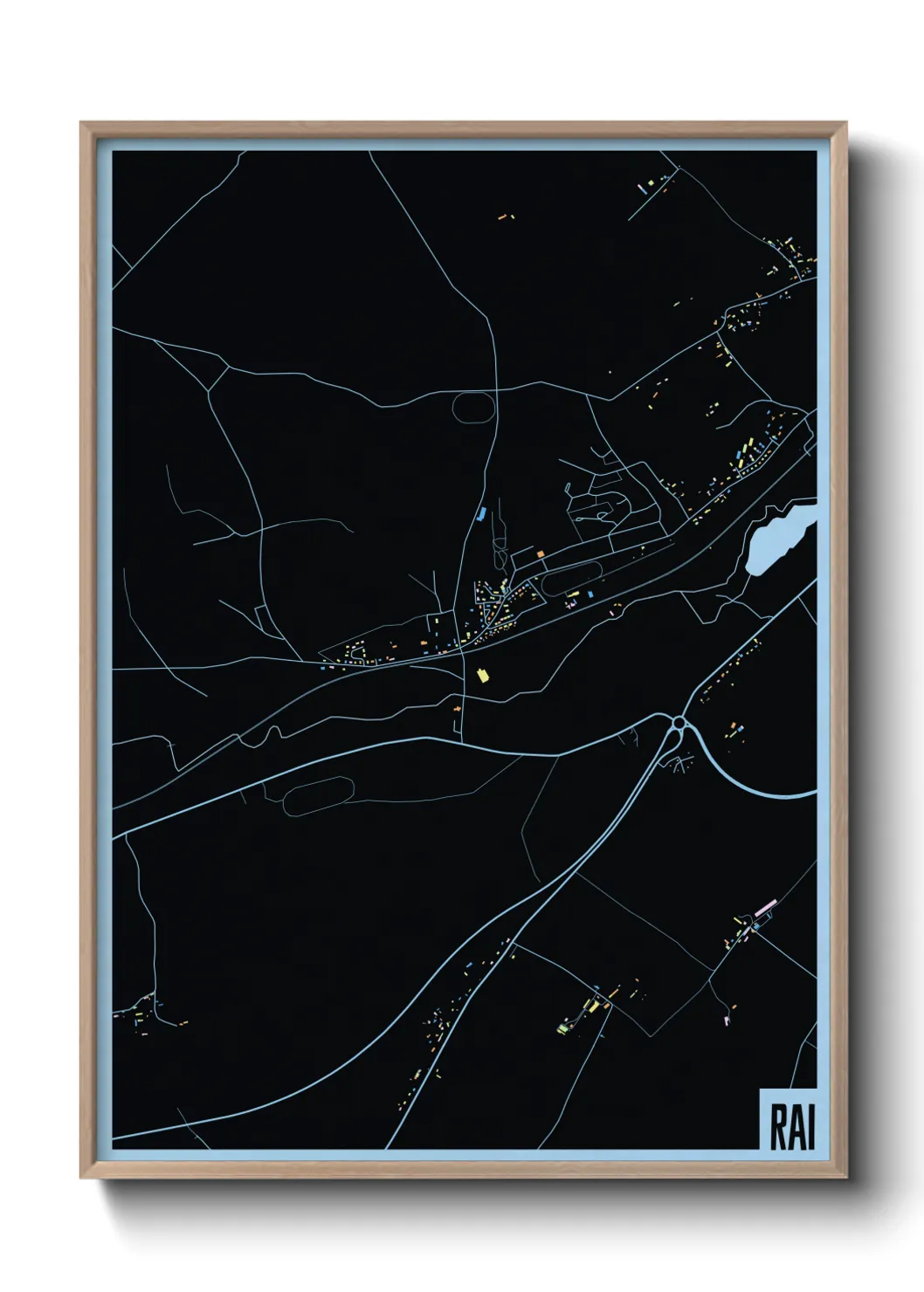 Une affiche de carte sur Rai