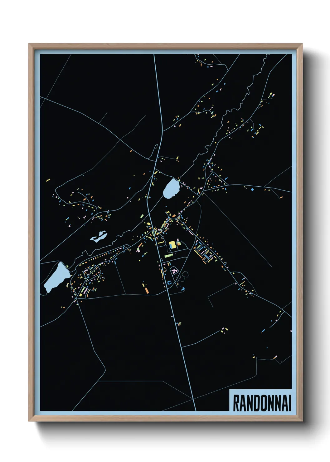 Une affiche de carte sur Randonnai