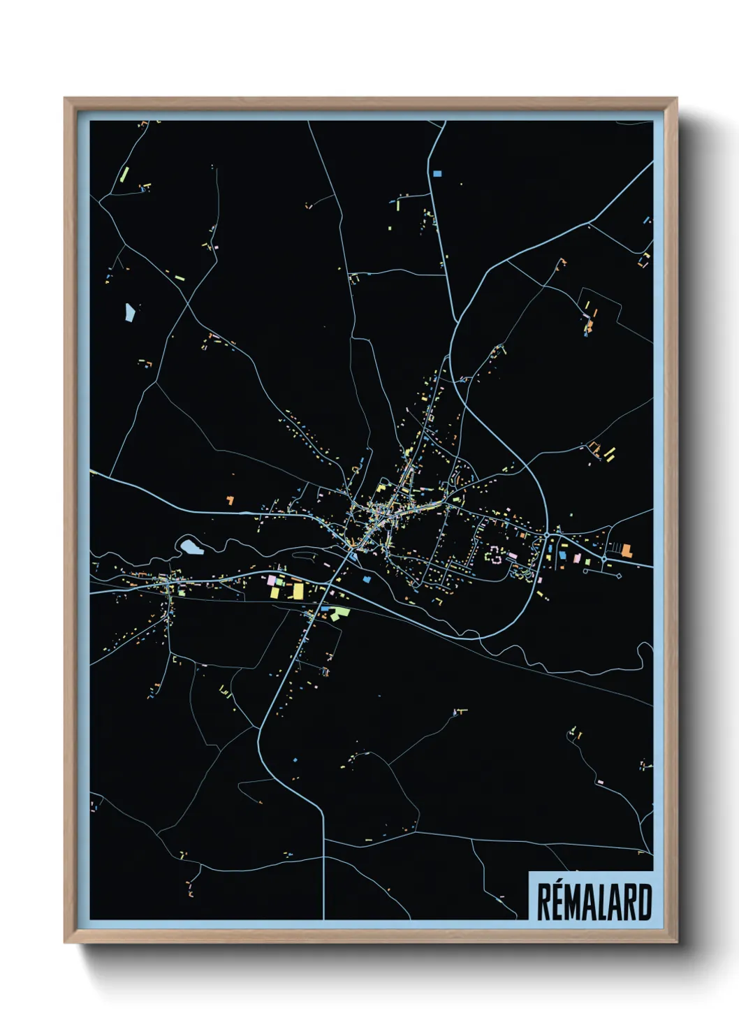 Une affiche de carte sur Rémalard