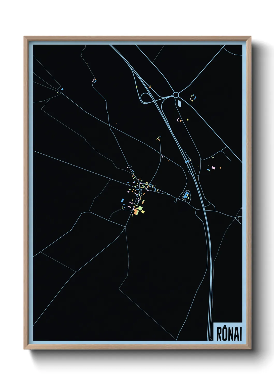 Une affiche de carte sur Rônai