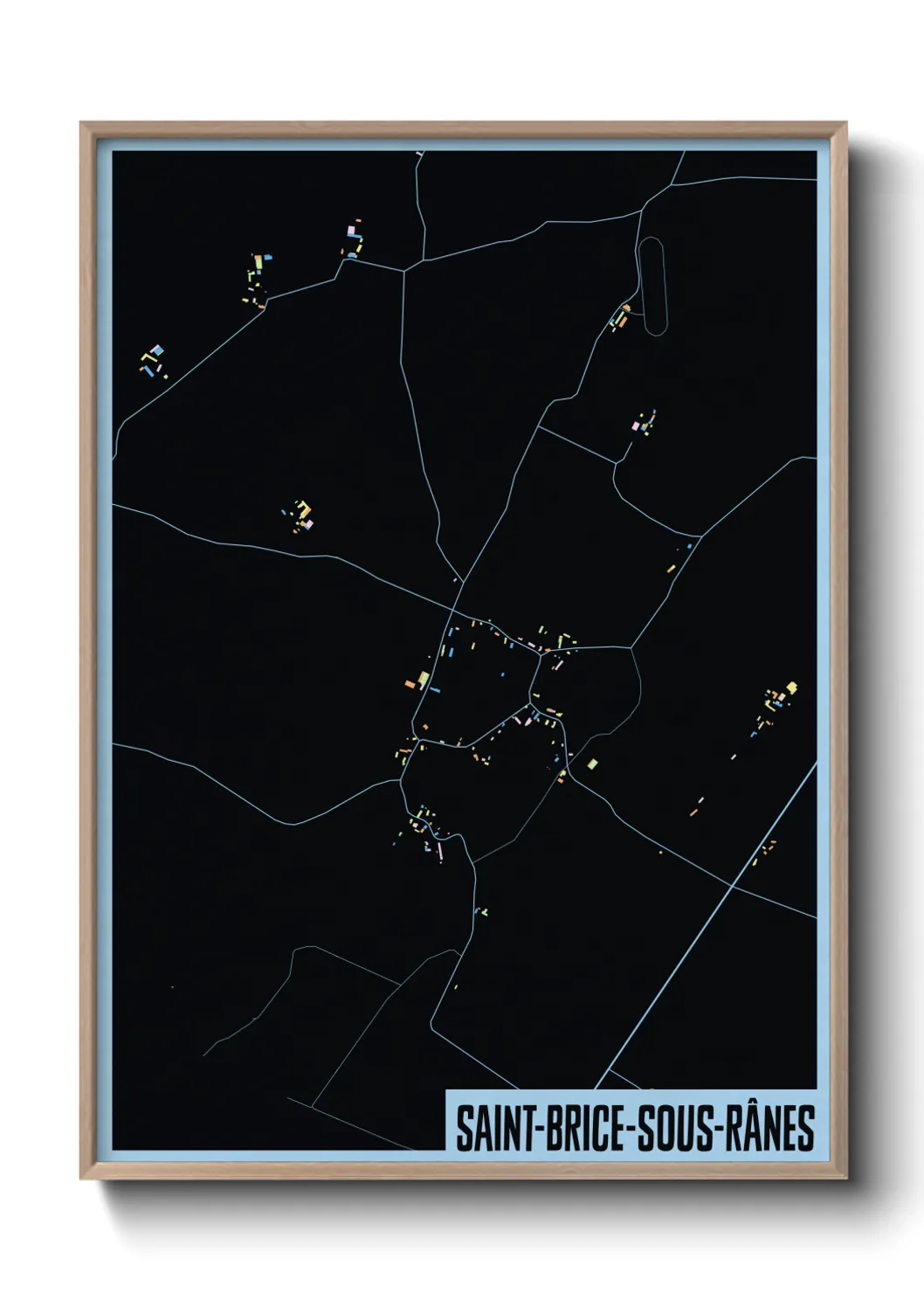 Un poster carteSaint-Brice-sous-Rânes