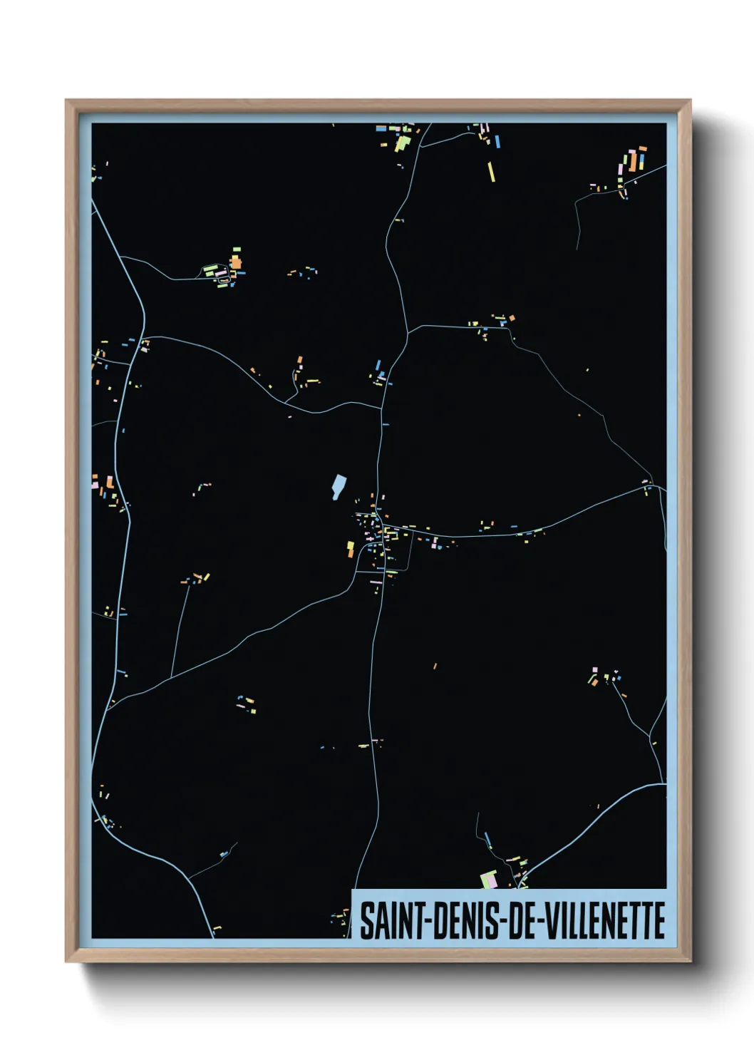 Un poster carteSaint-Denis-de-Villenette