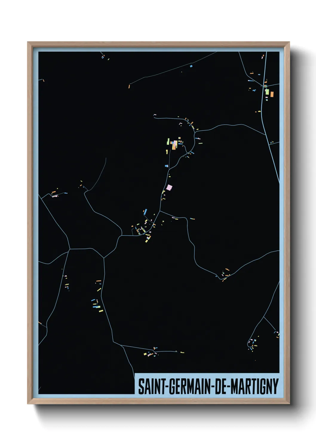 Une affiche de carte sur Saint-Germain-de-Martigny