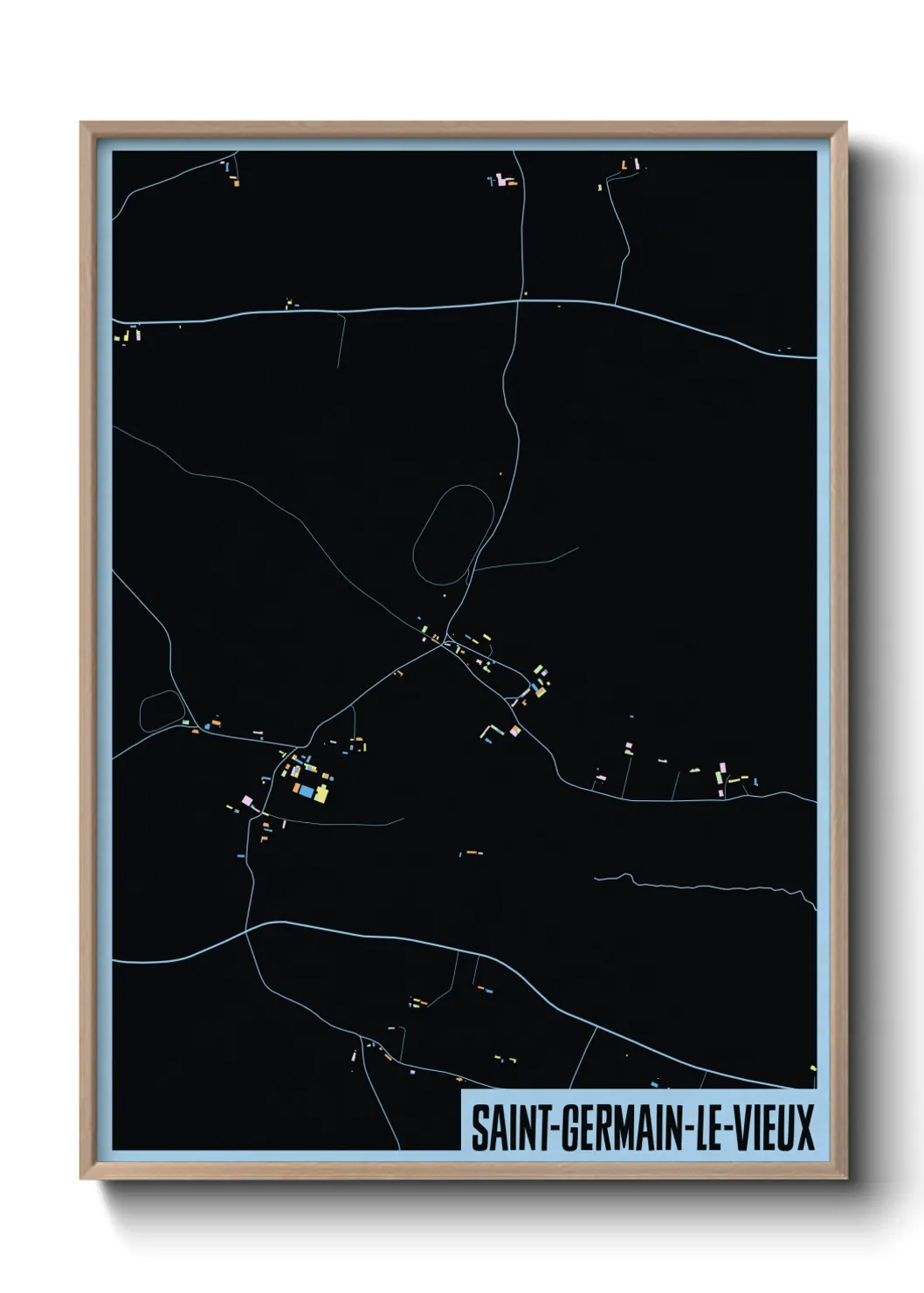 Une affiche de carte sur Saint-Germain-le-Vieux