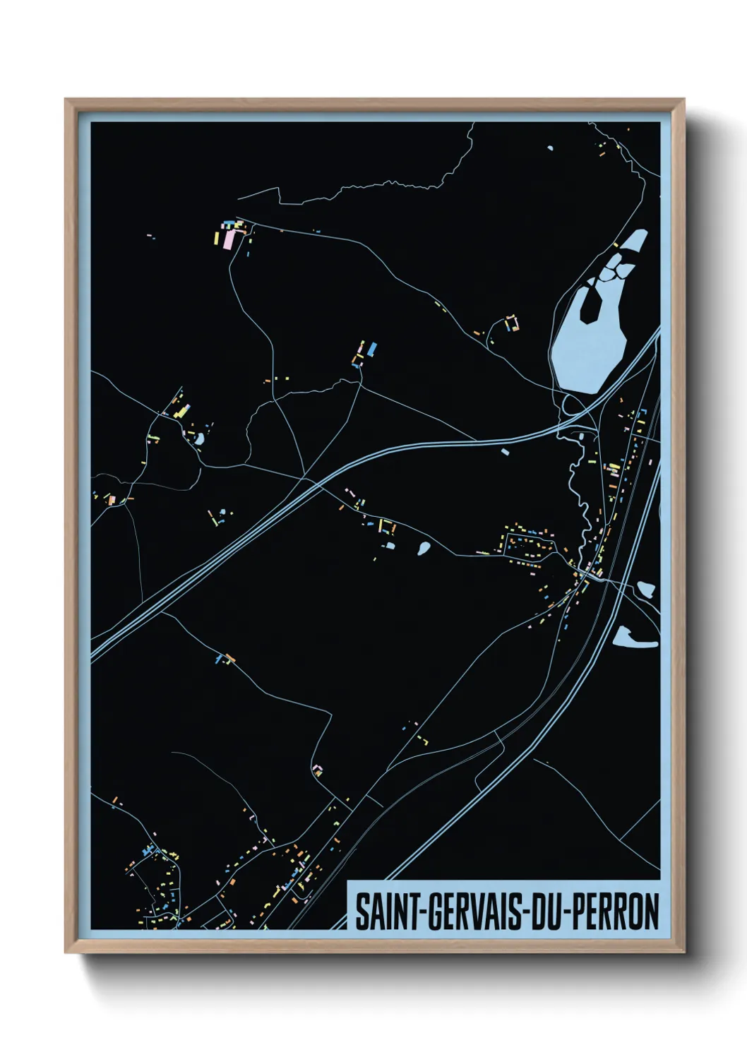 Une affiche de carte sur Saint-Gervais-du-Perron