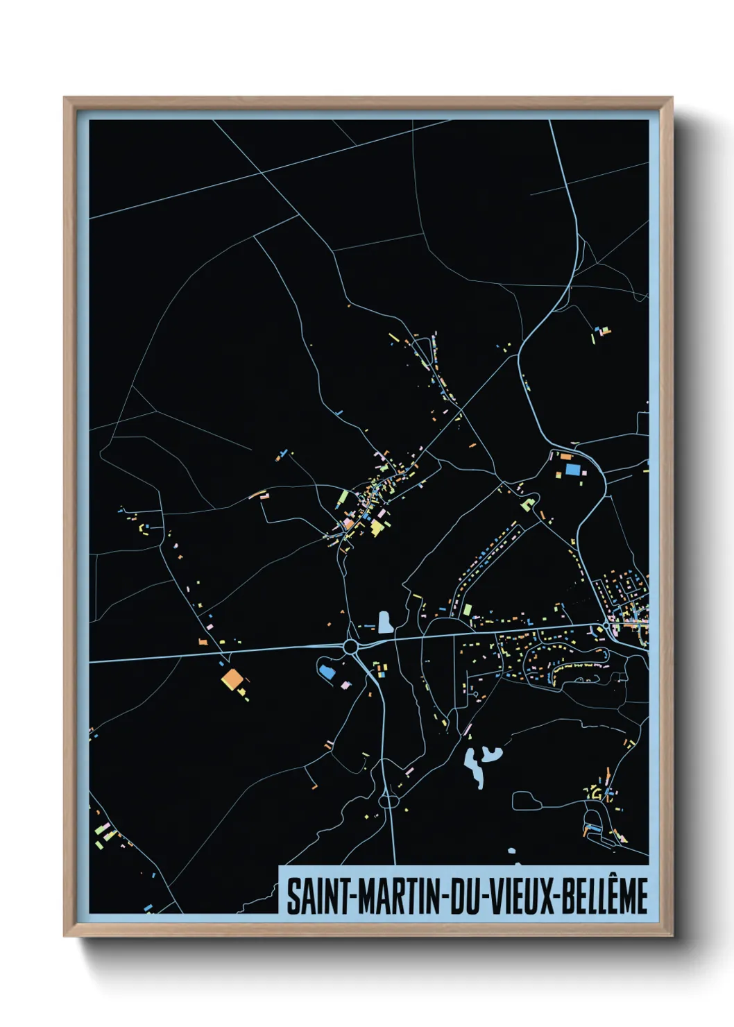 Une affiche de carte sur Saint-Martin-du-Vieux-Bellême