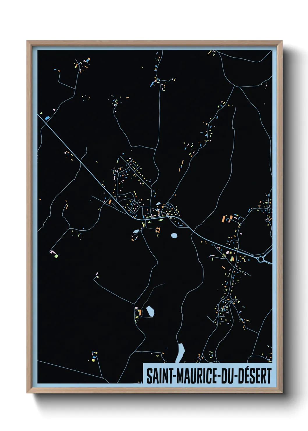 Une affiche de carte sur Saint-Maurice-du-Désert