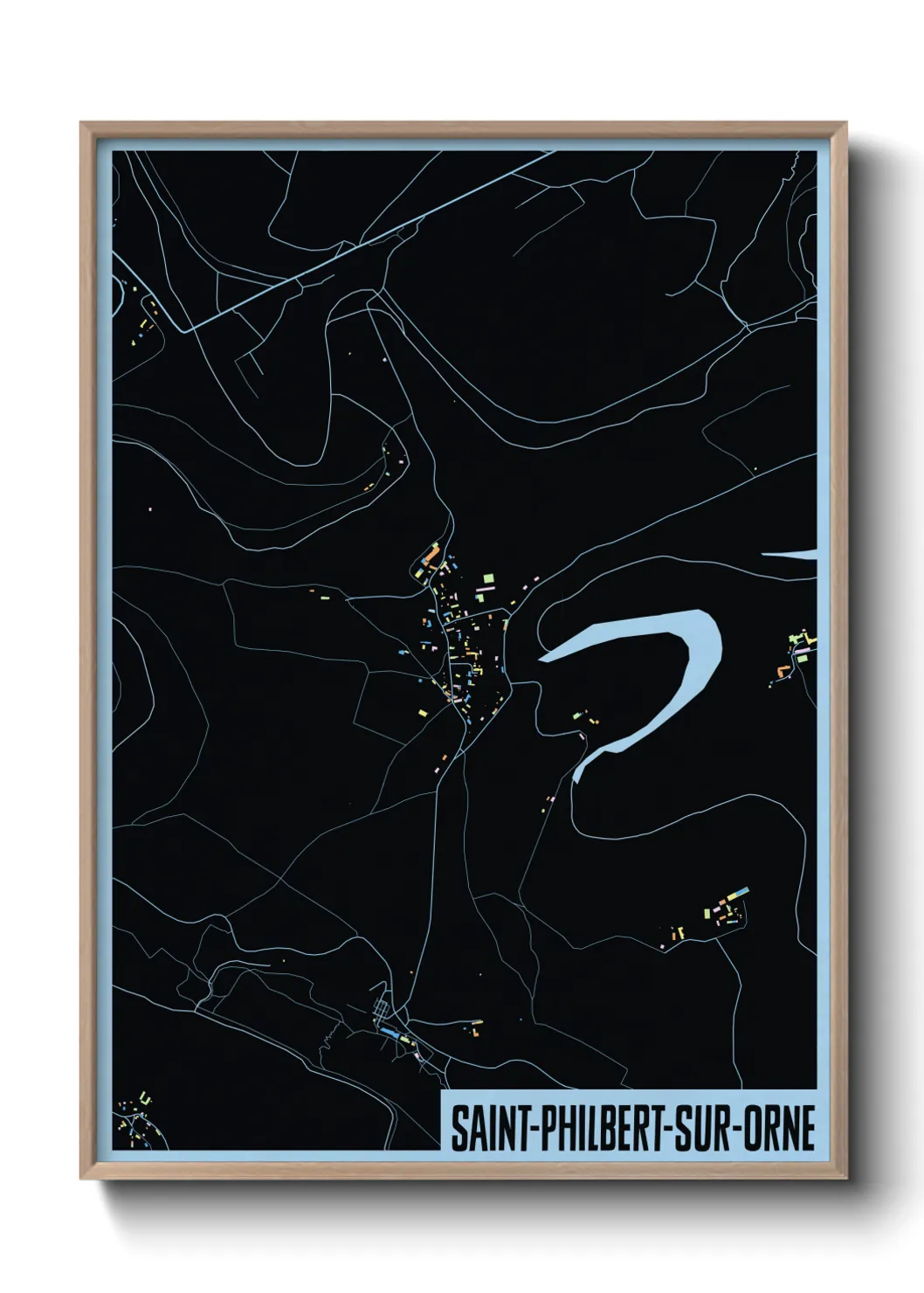 Une affiche de carte sur Saint-Philbert-sur-Orne