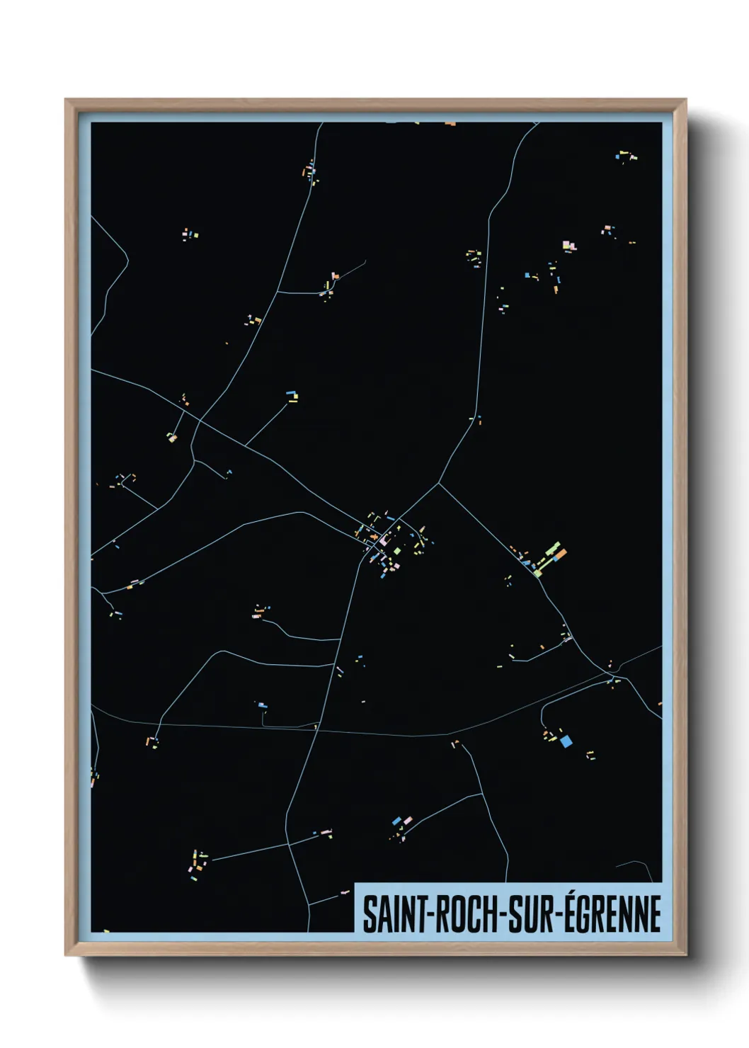 Une affiche de carte sur Saint-Roch-sur-Égrenne