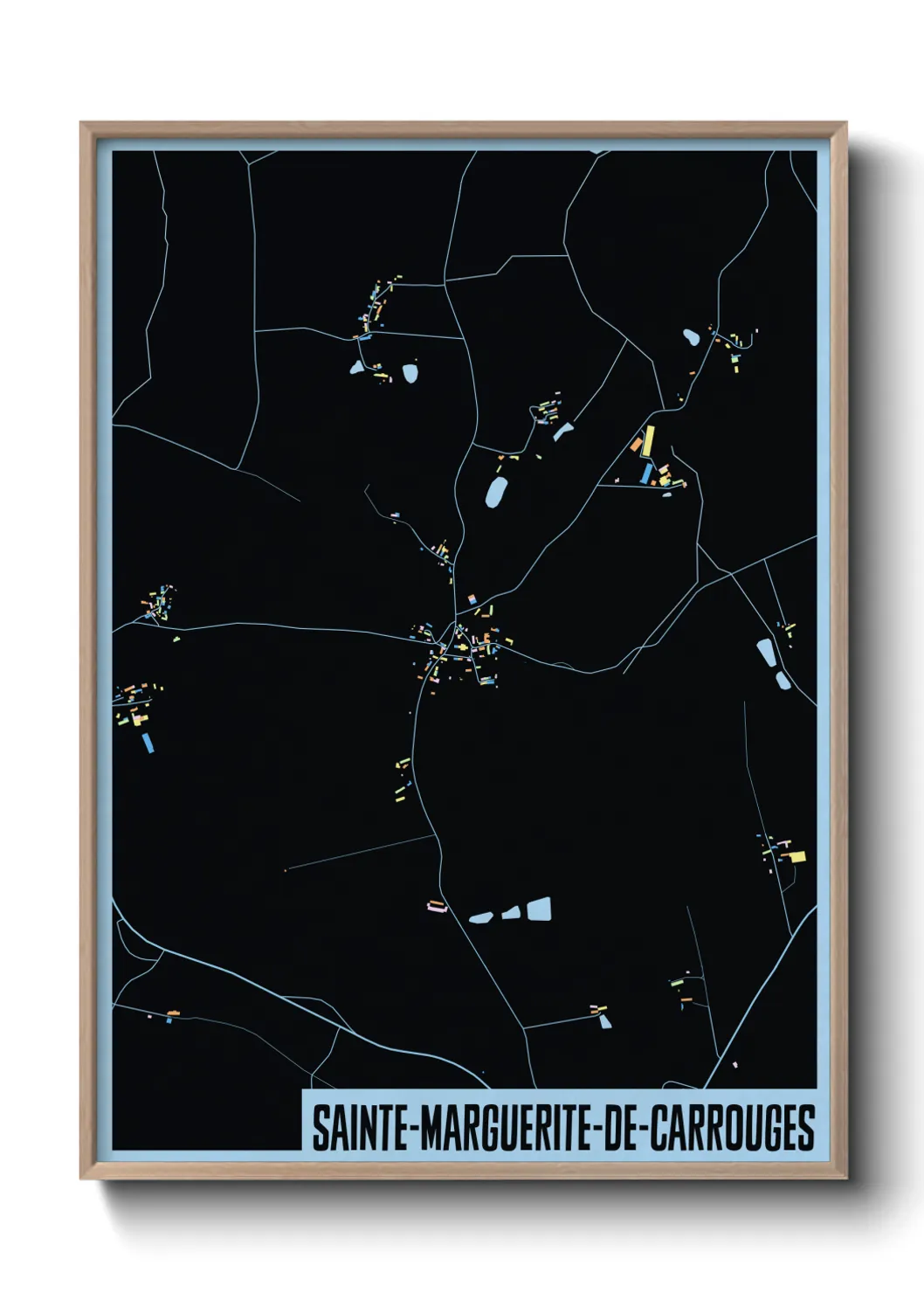 Une affiche de carte sur Sainte-Marguerite-de-Carrouges