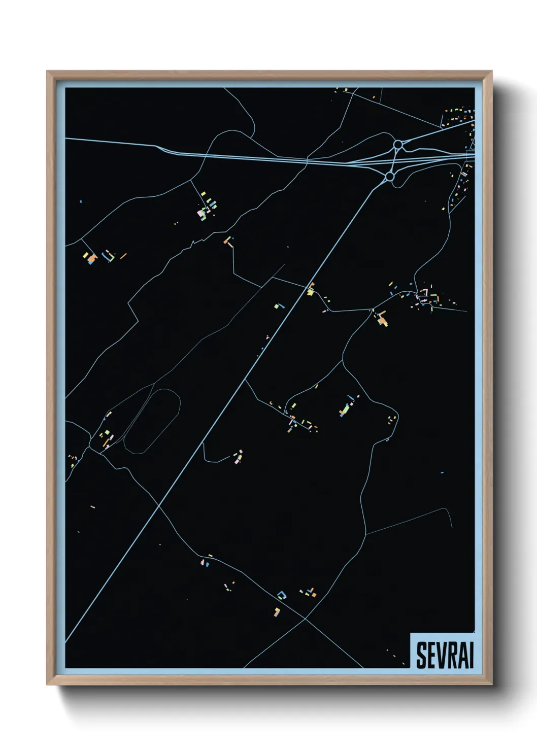 Une affiche de carte sur Sevrai