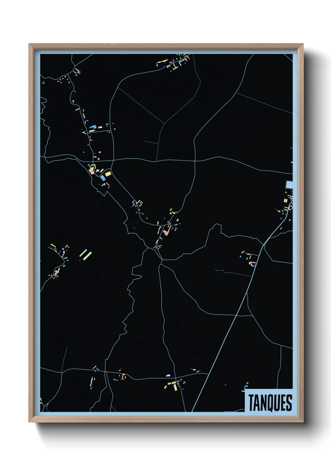 Une affiche de carte sur Tanques