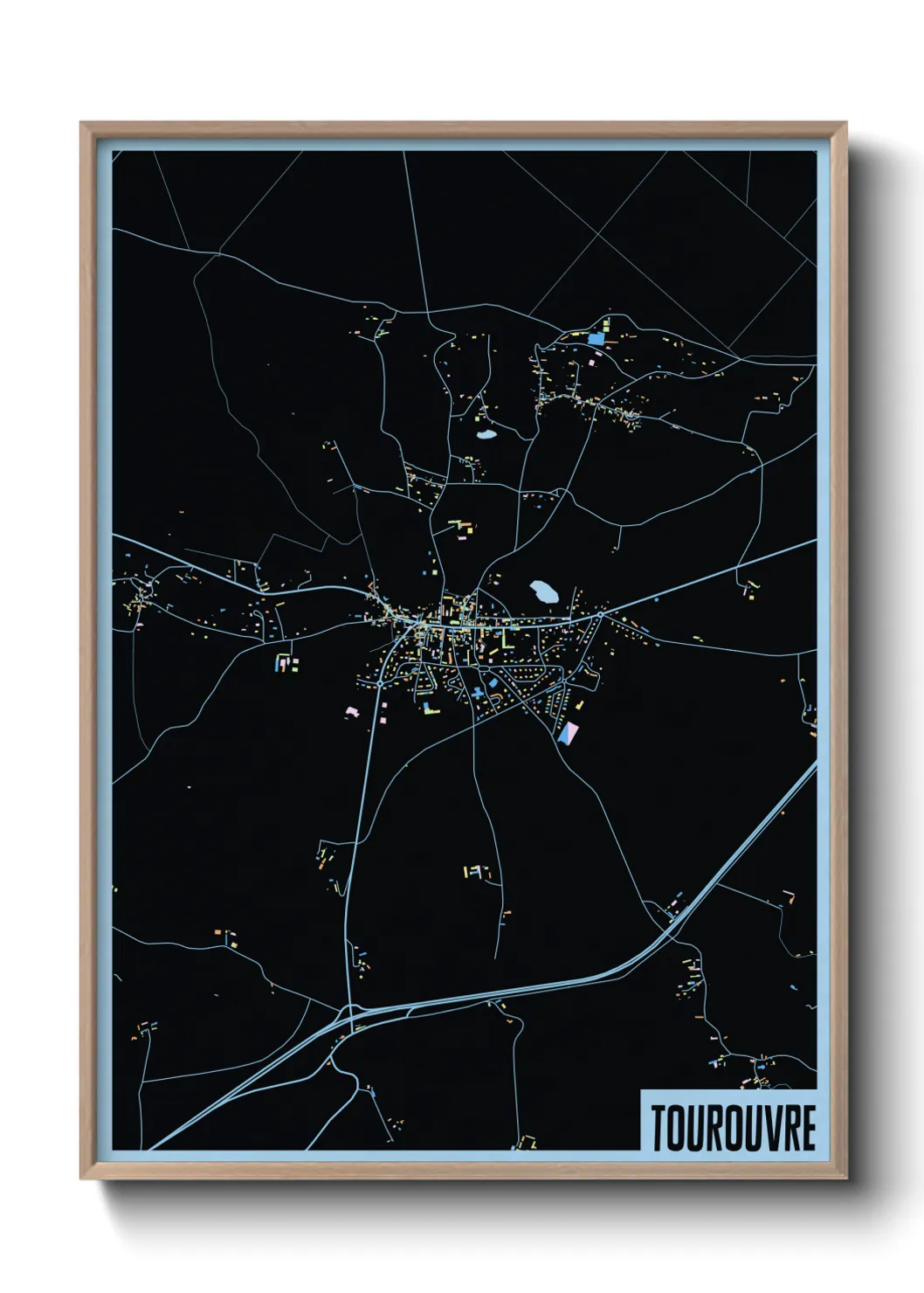 Une affiche de carte sur Tourouvre