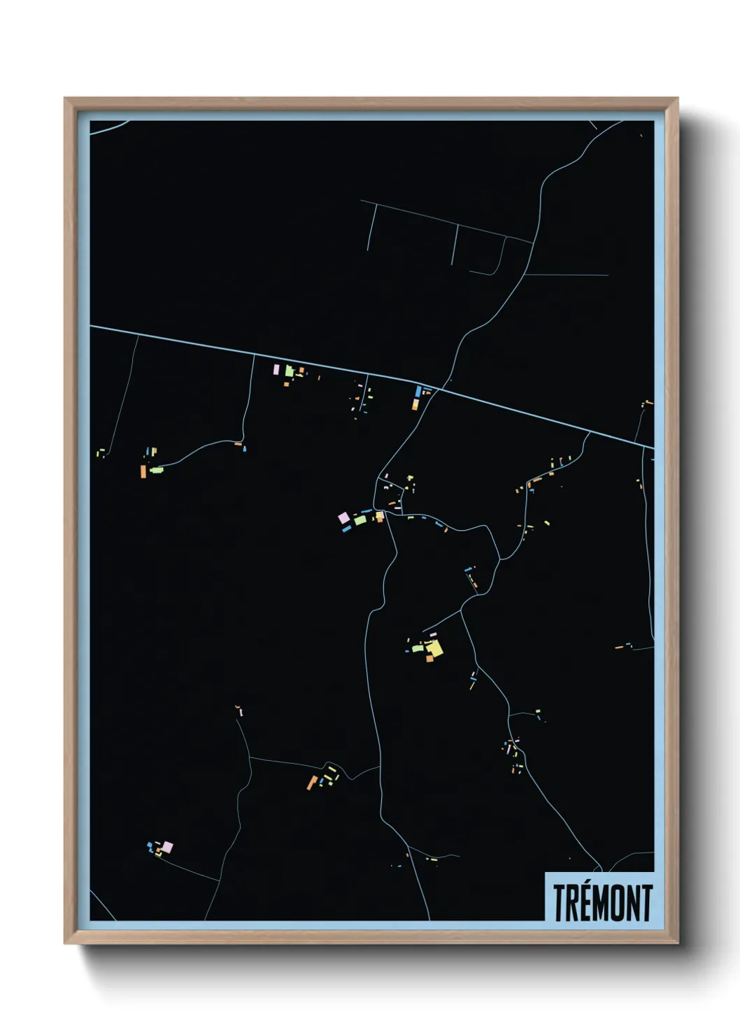 Une affiche de carte sur Trémont