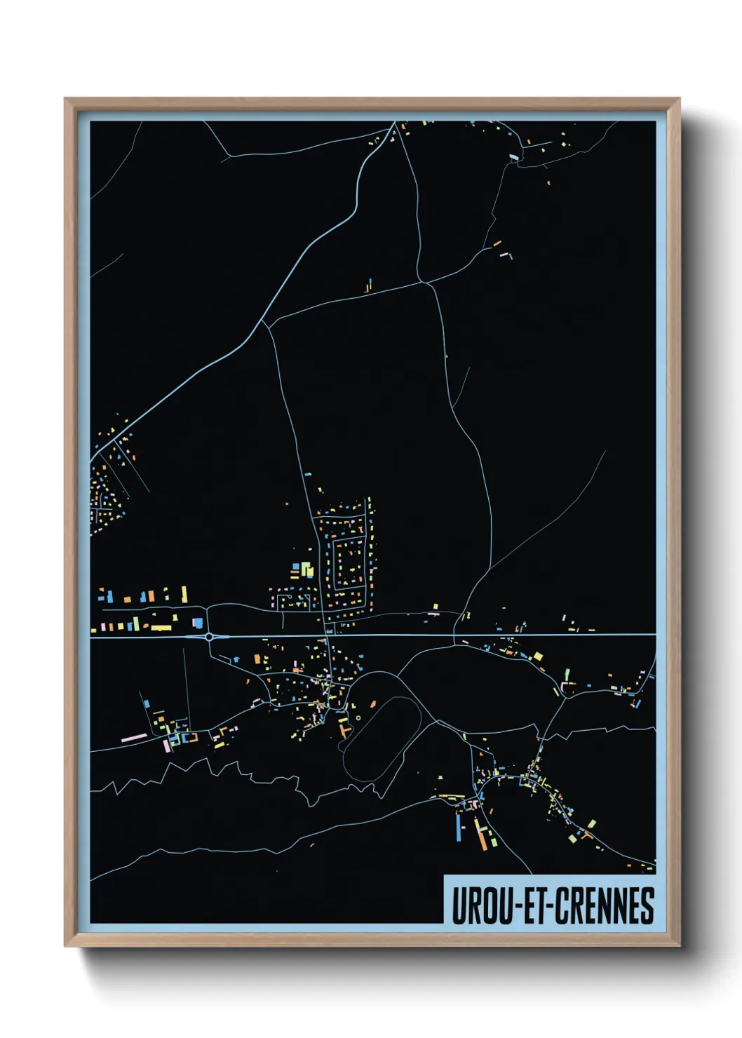 Une affiche de carte sur Urou-et-Crennes
