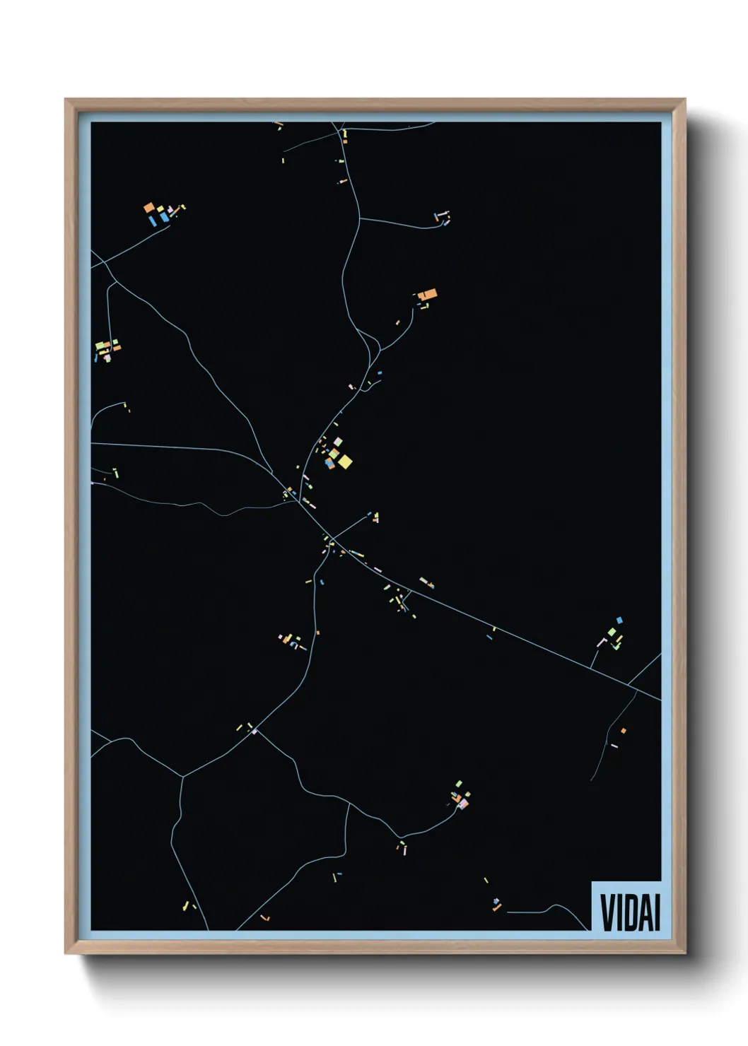 Une affiche de carte sur Vidai