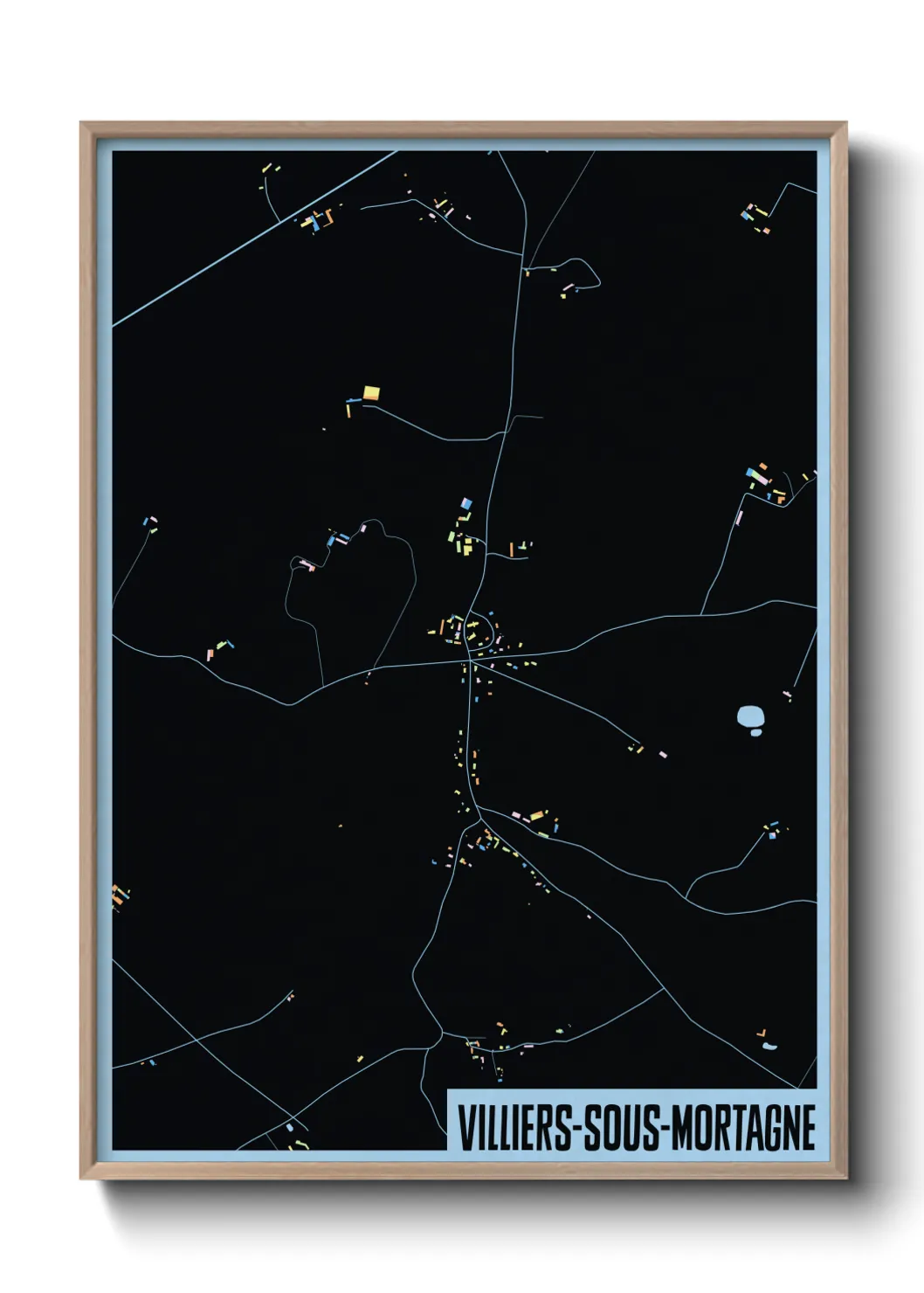 Une affiche de carte sur Villiers-sous-Mortagne