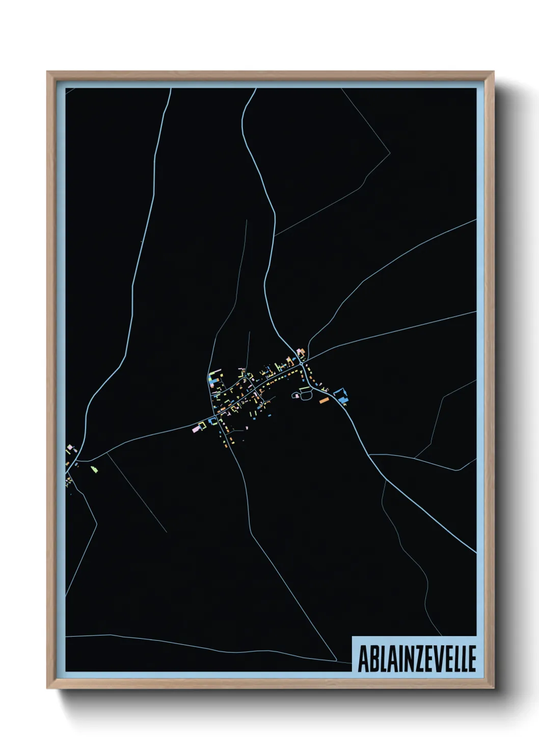 Une affiche de carte sur Ablainzevelle