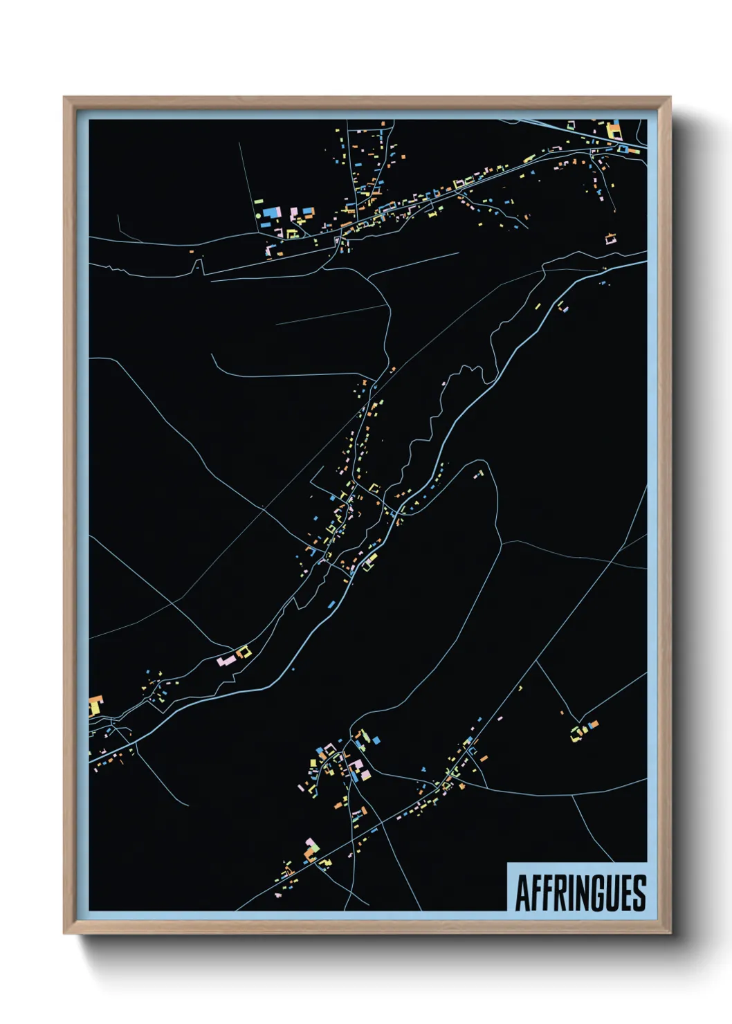 Une affiche de carte sur Affringues