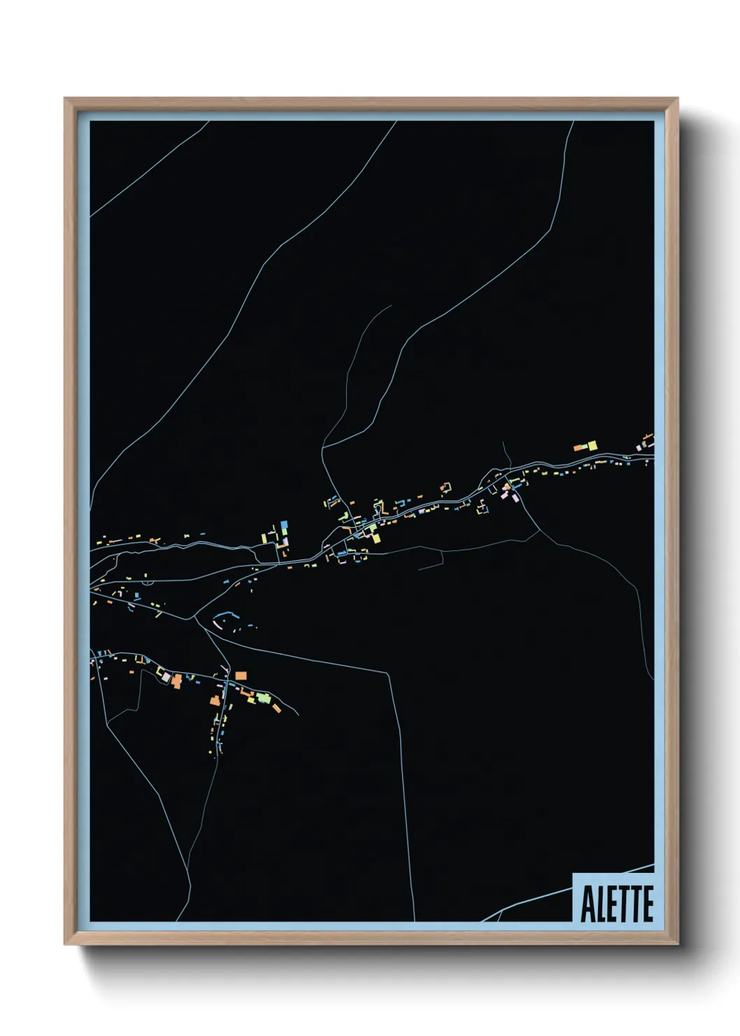 Une affiche de carte sur Alette