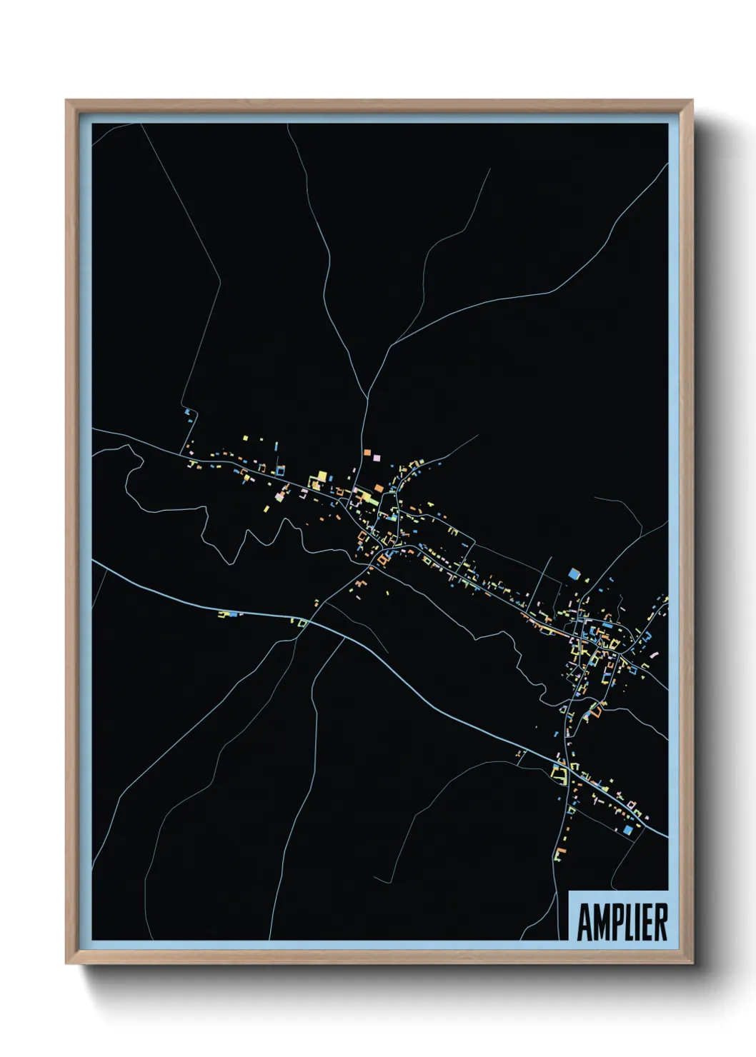 Une affiche de carte sur Amplier