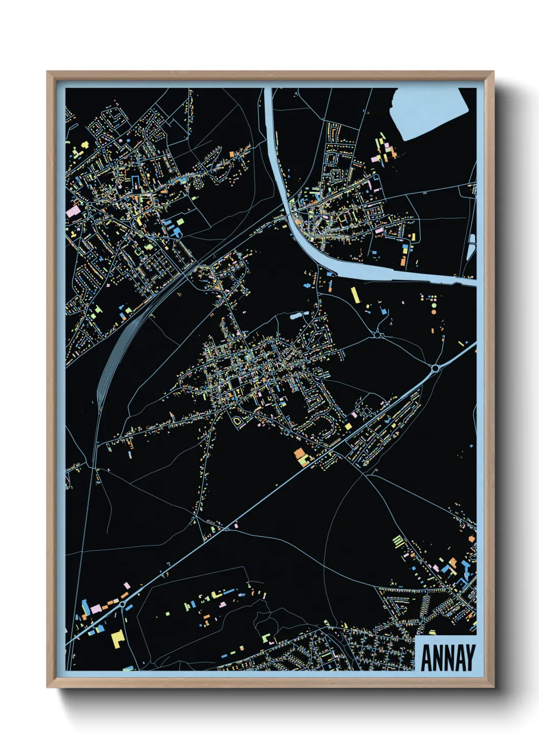 Une affiche de carte sur Annay