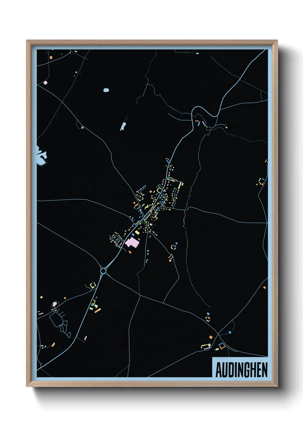 Une affiche de carte sur Audinghen