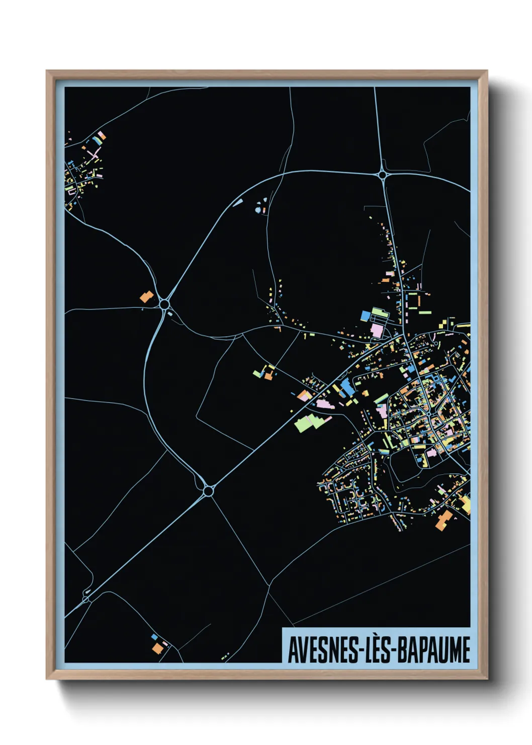 Une affiche de carte sur Avesnes-lès-Bapaume