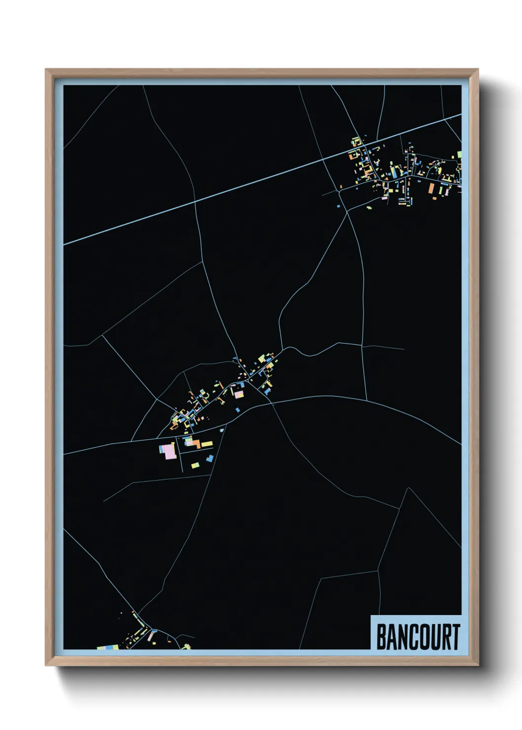 Une affiche de carte sur Bancourt