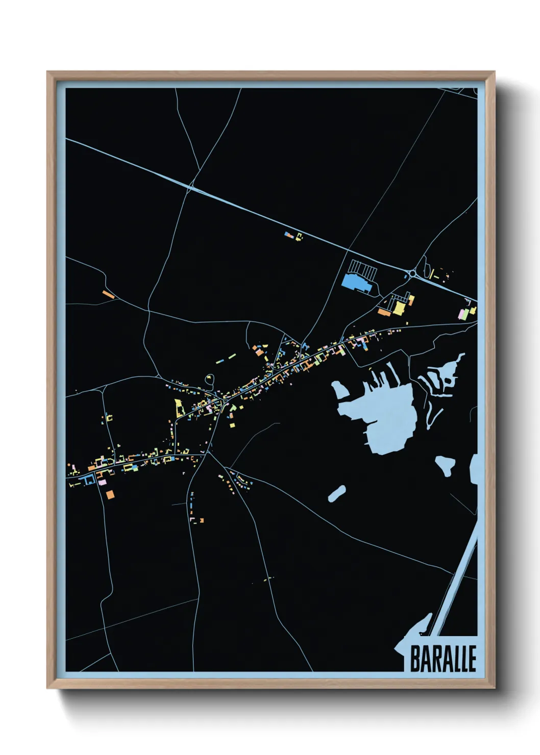 Une affiche de carte sur Baralle