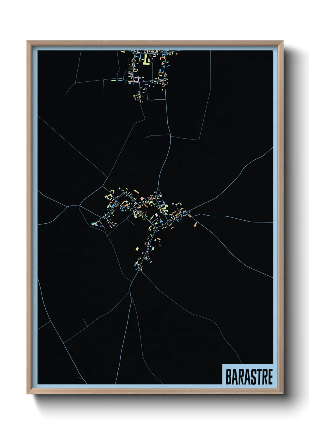 Une affiche de carte sur Barastre