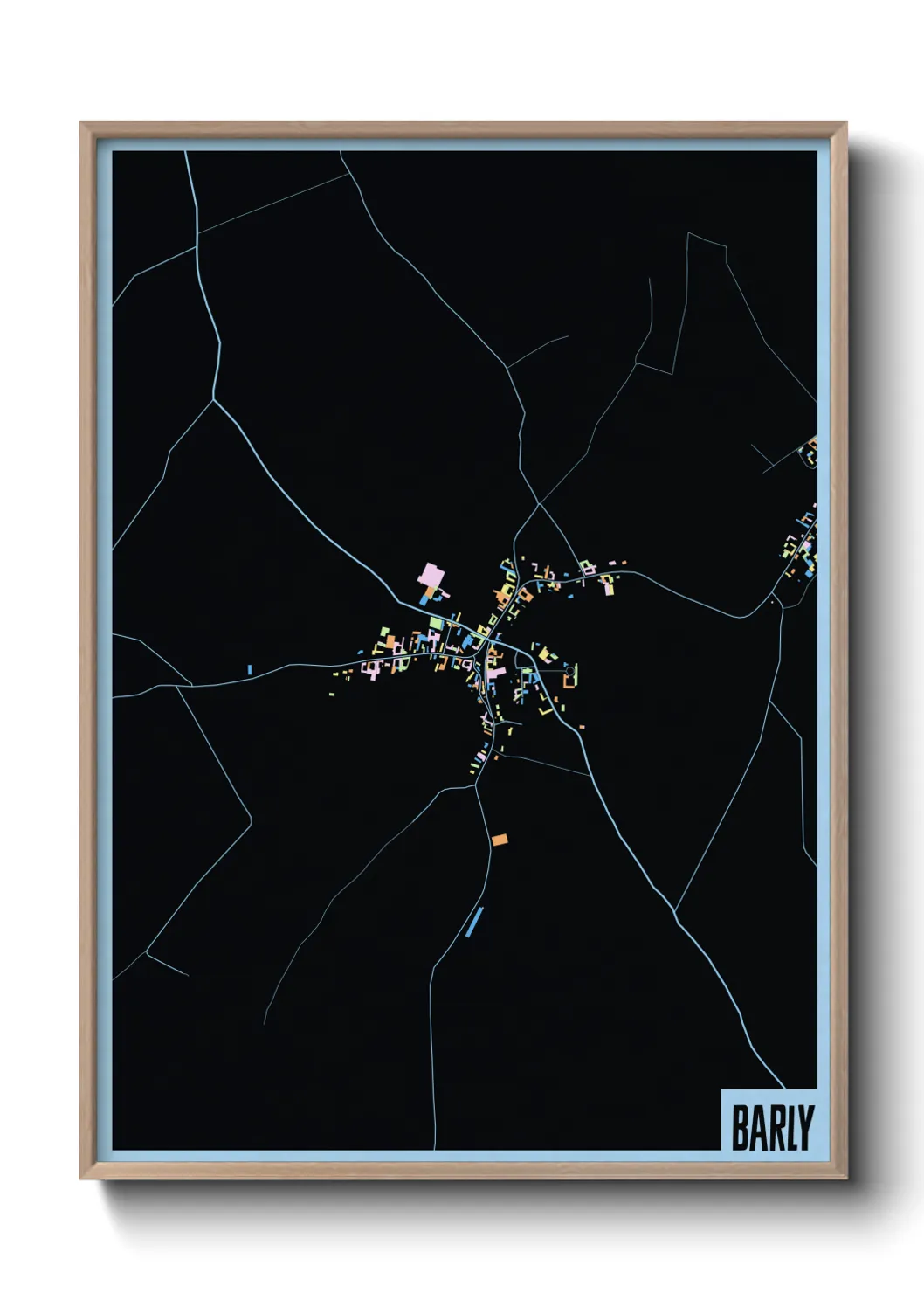 Une affiche de carte sur Barly