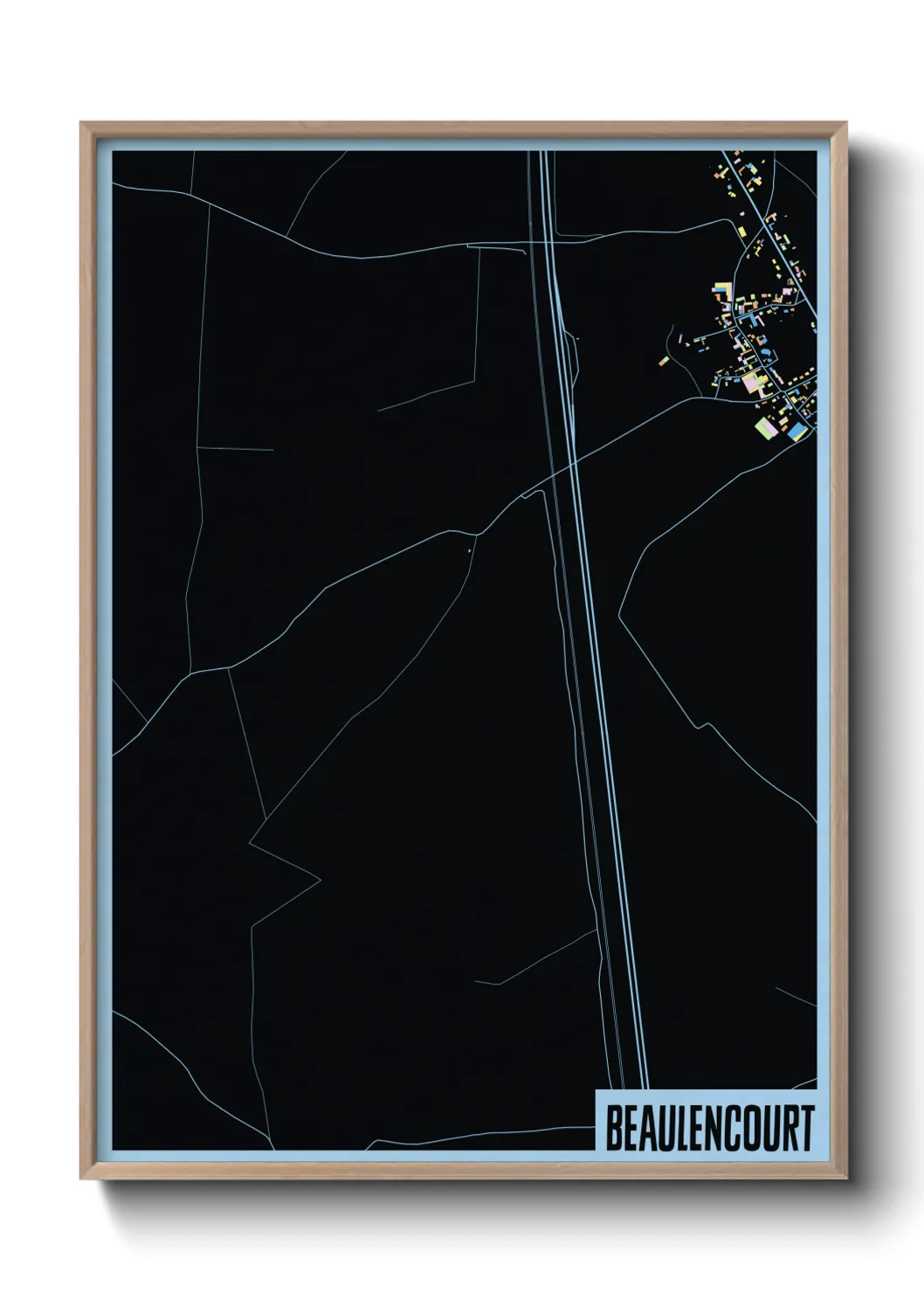 Une affiche de carte sur Beaulencourt