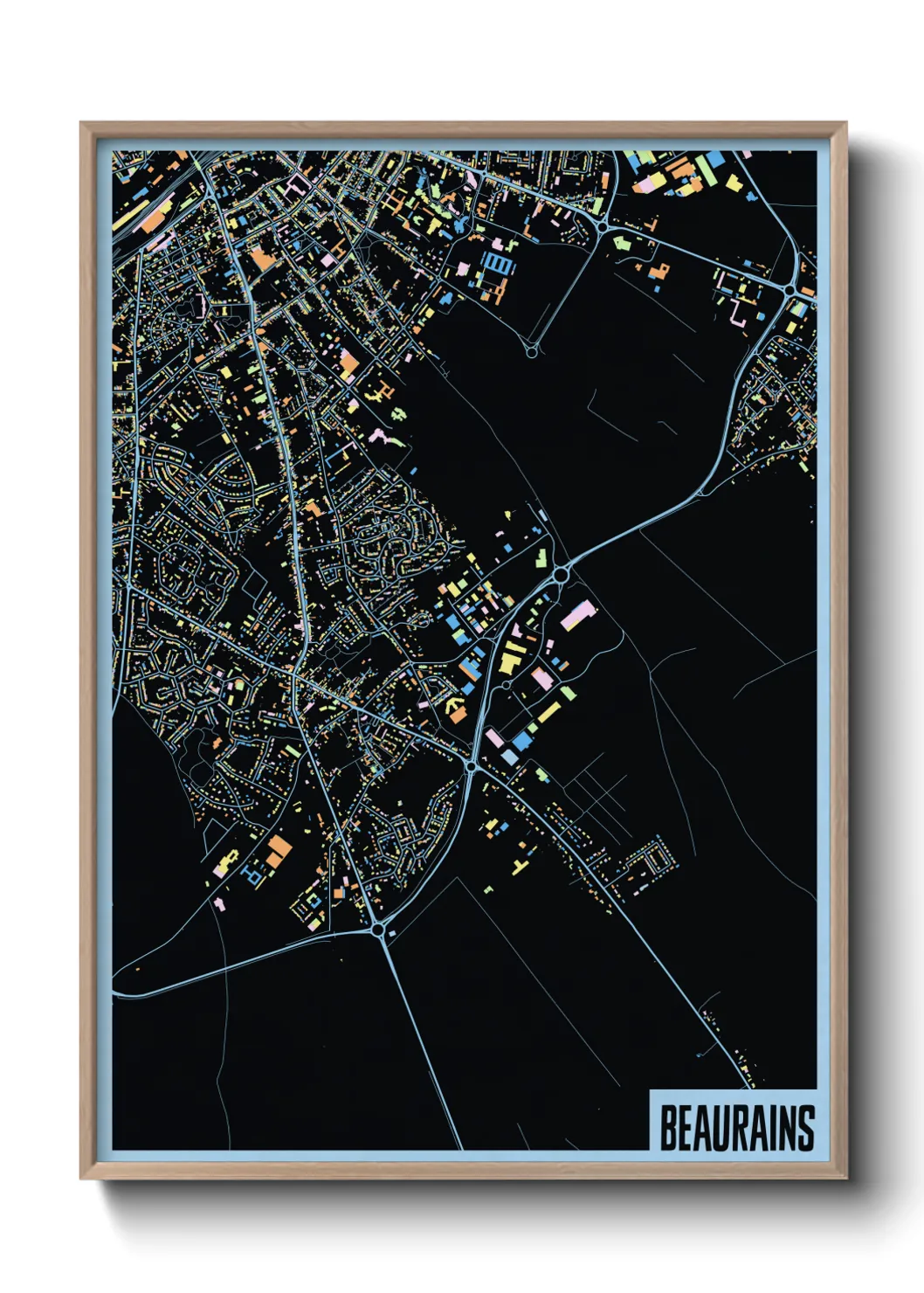 Une affiche de carte sur Beaurains