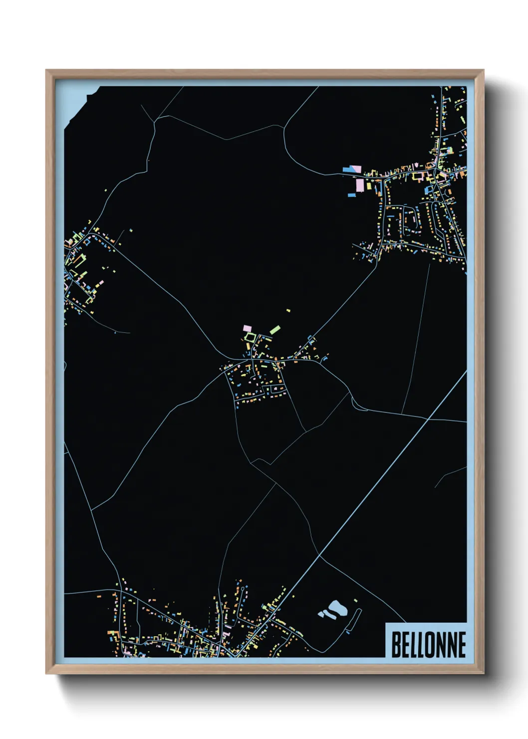 Une affiche de carte sur Bellonne