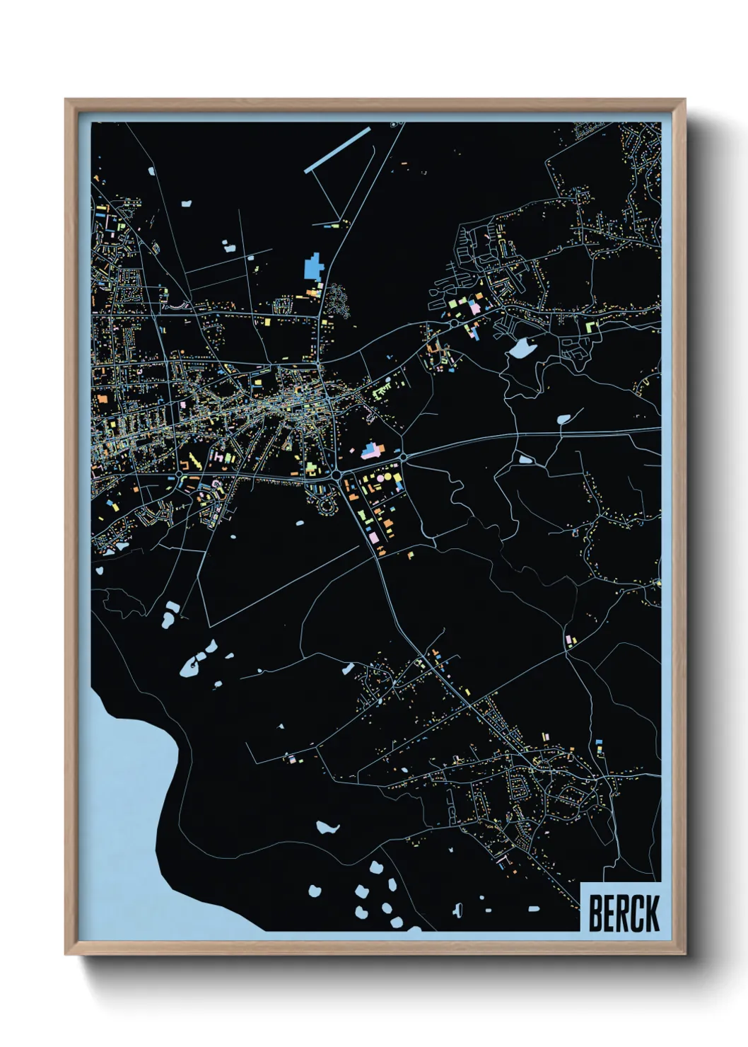 Une affiche de carte sur Berck