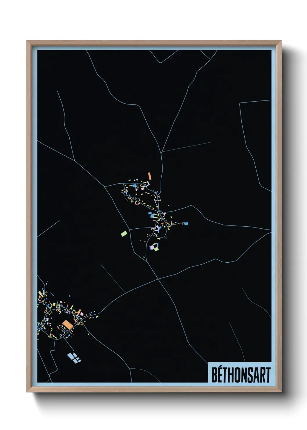 Une affiche de carte sur Béthonsart