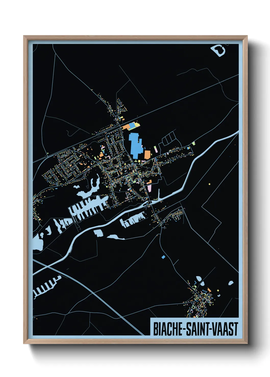 Une affiche de carte sur Biache-Saint-Vaast