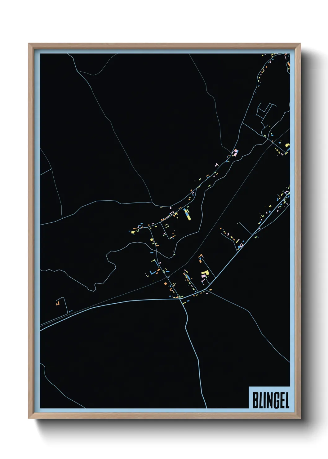 Une affiche de carte sur Blingel