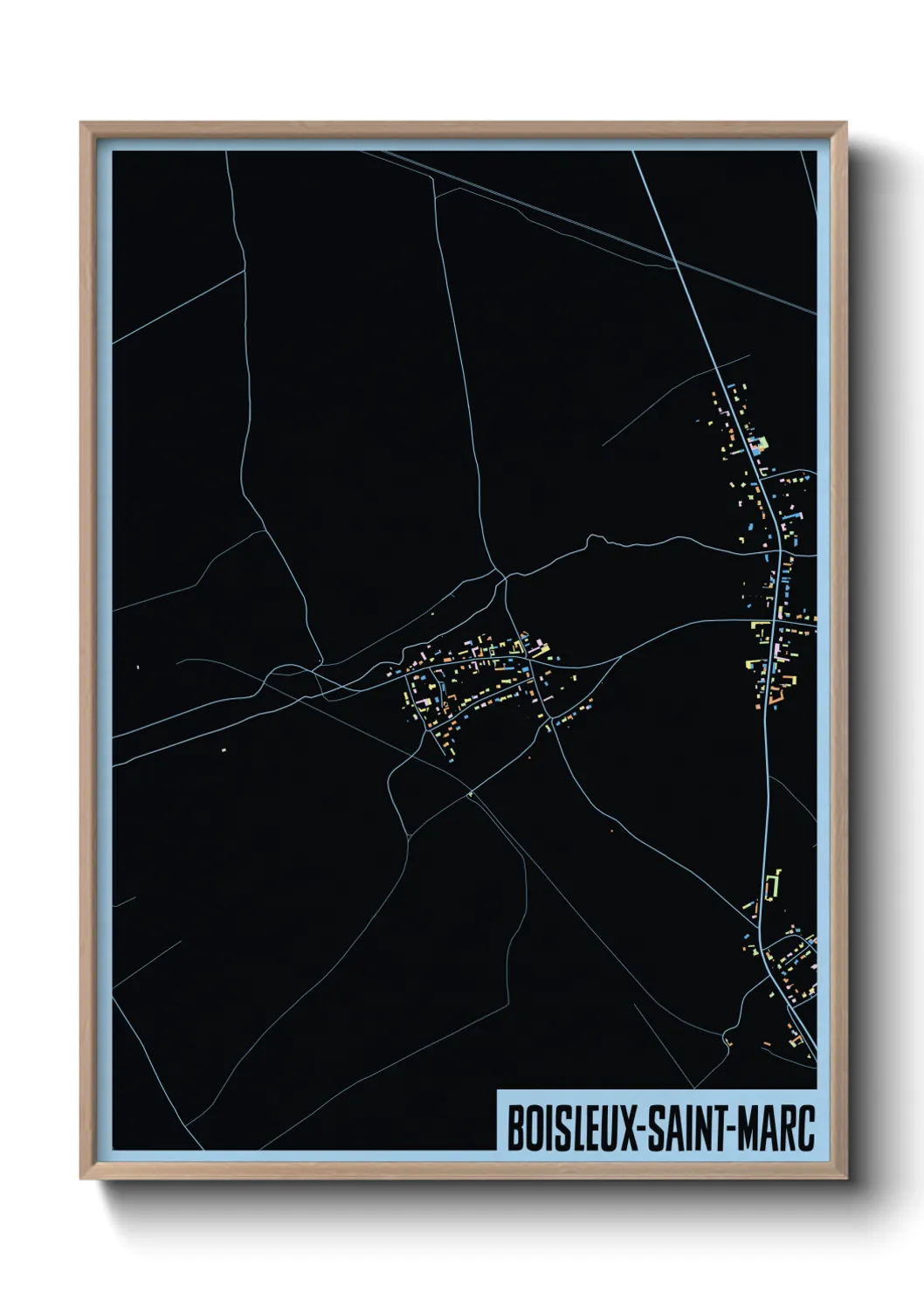 Une affiche de carte sur Boisleux-Saint-Marc