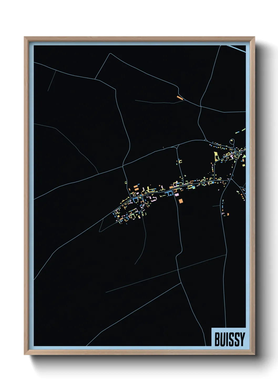 Une affiche de carte sur Buissy