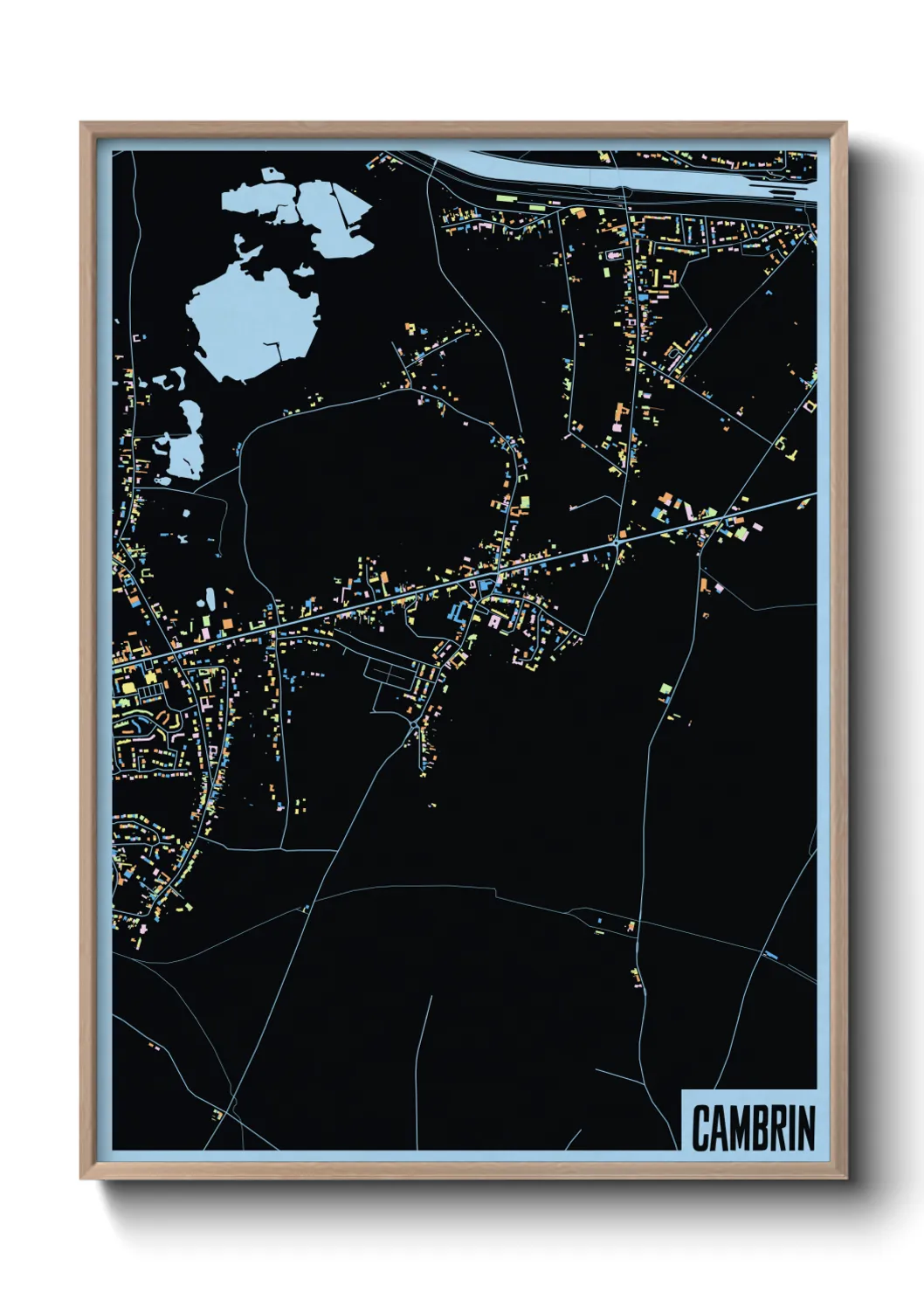 Une affiche de carte sur Cambrin