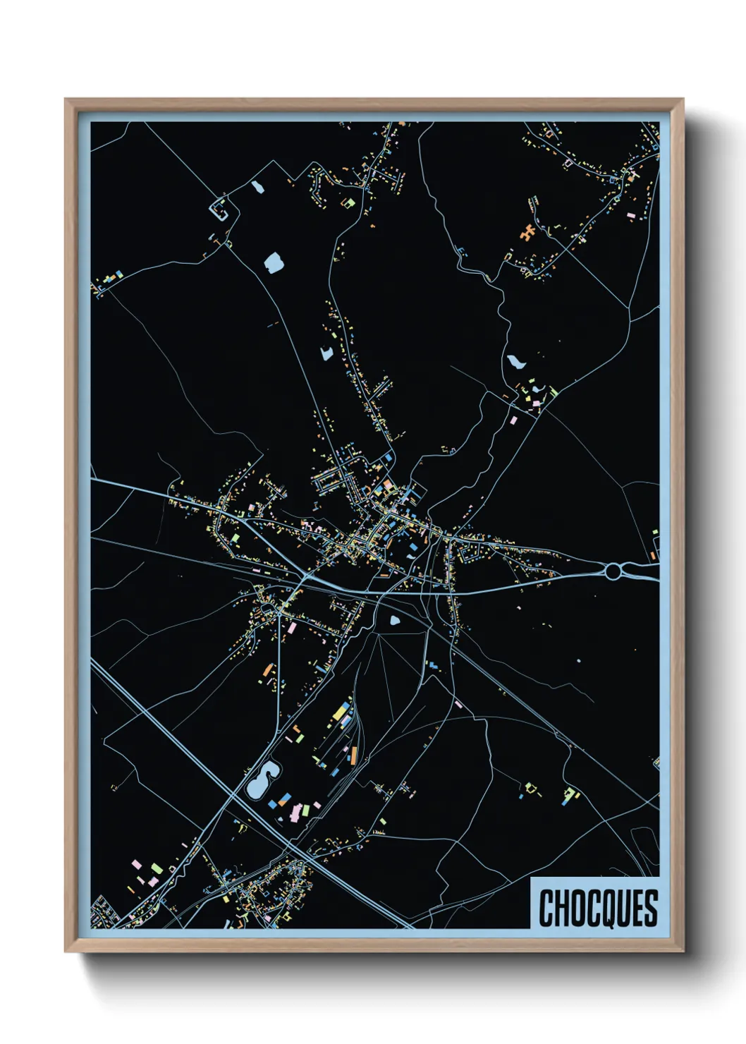 Une affiche de carte sur Chocques