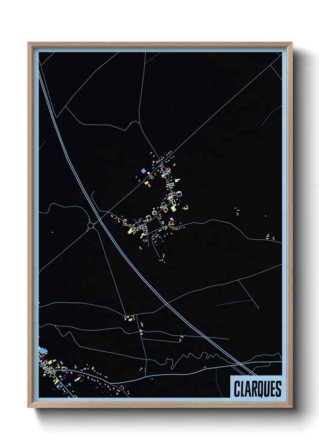 Une affiche de carte sur Clarques