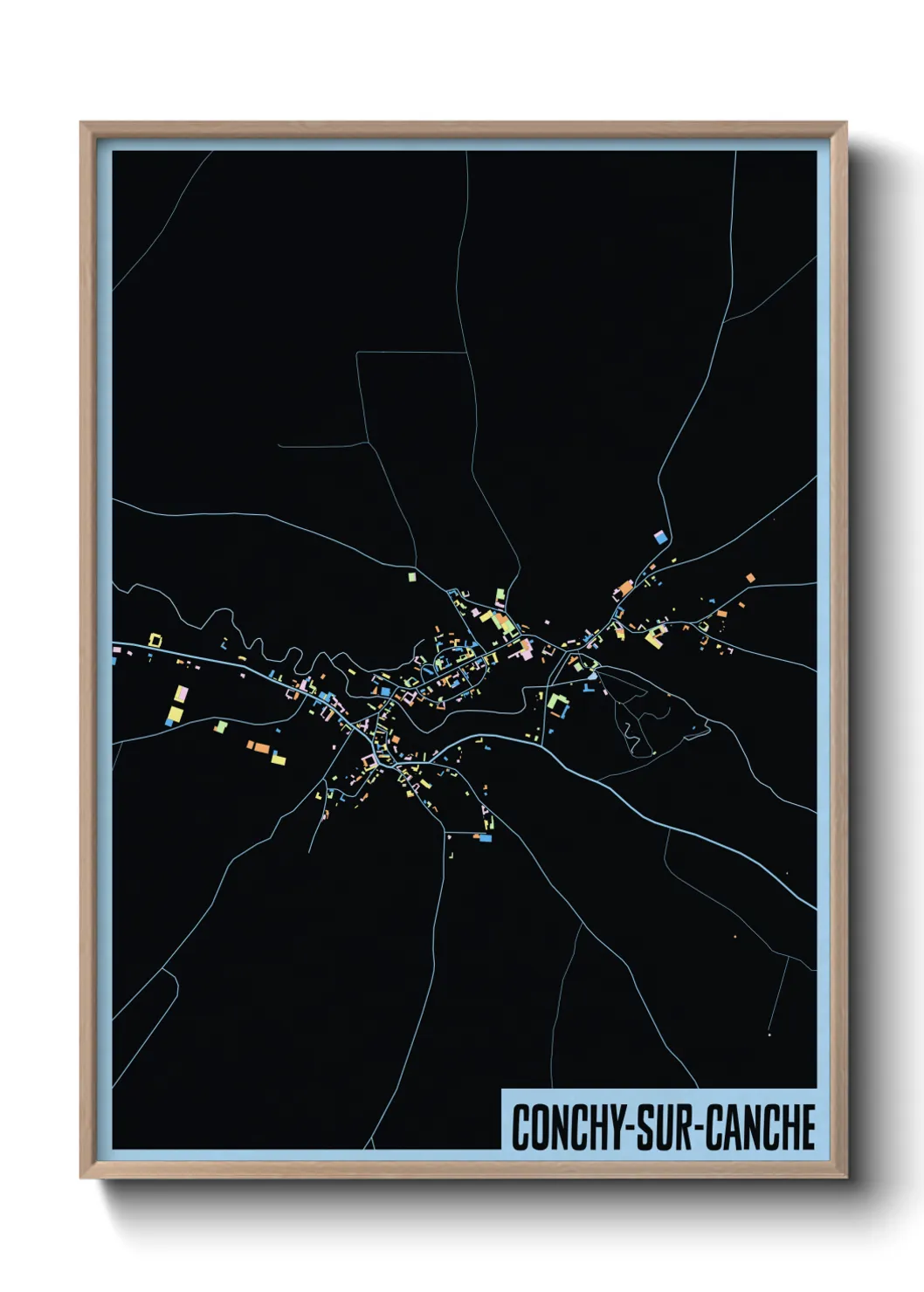 Une affiche de carte sur Conchy-sur-Canche