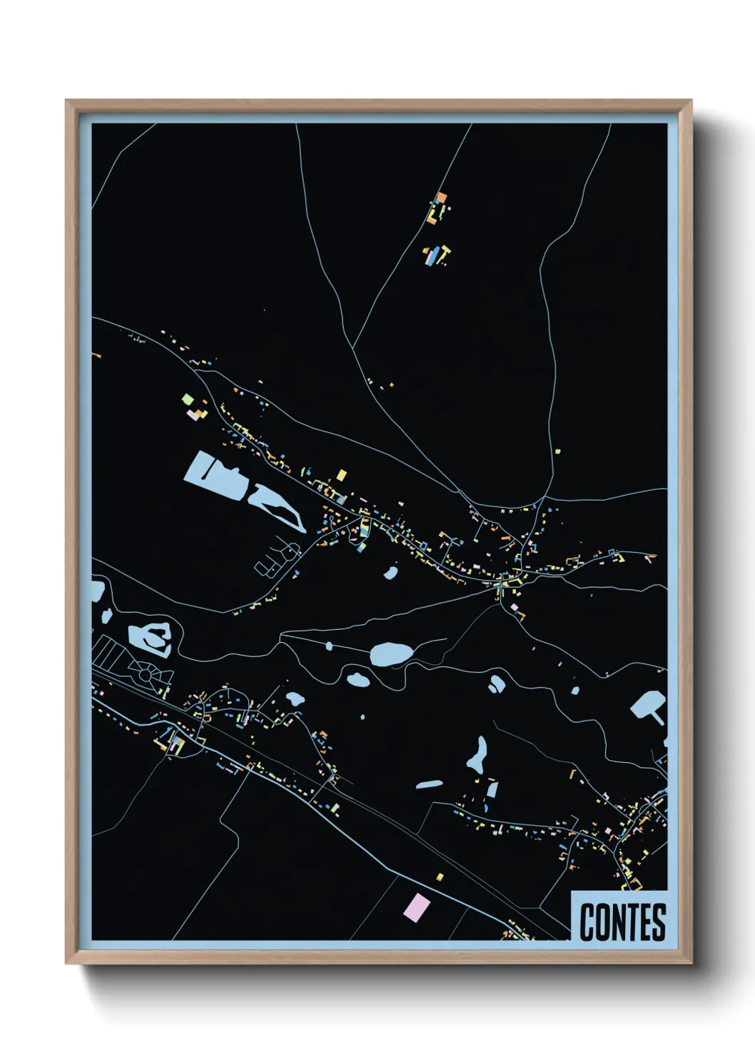 Une affiche de carte sur Contes