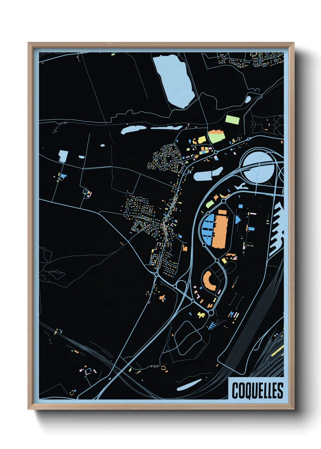 Une affiche de carte sur Coquelles