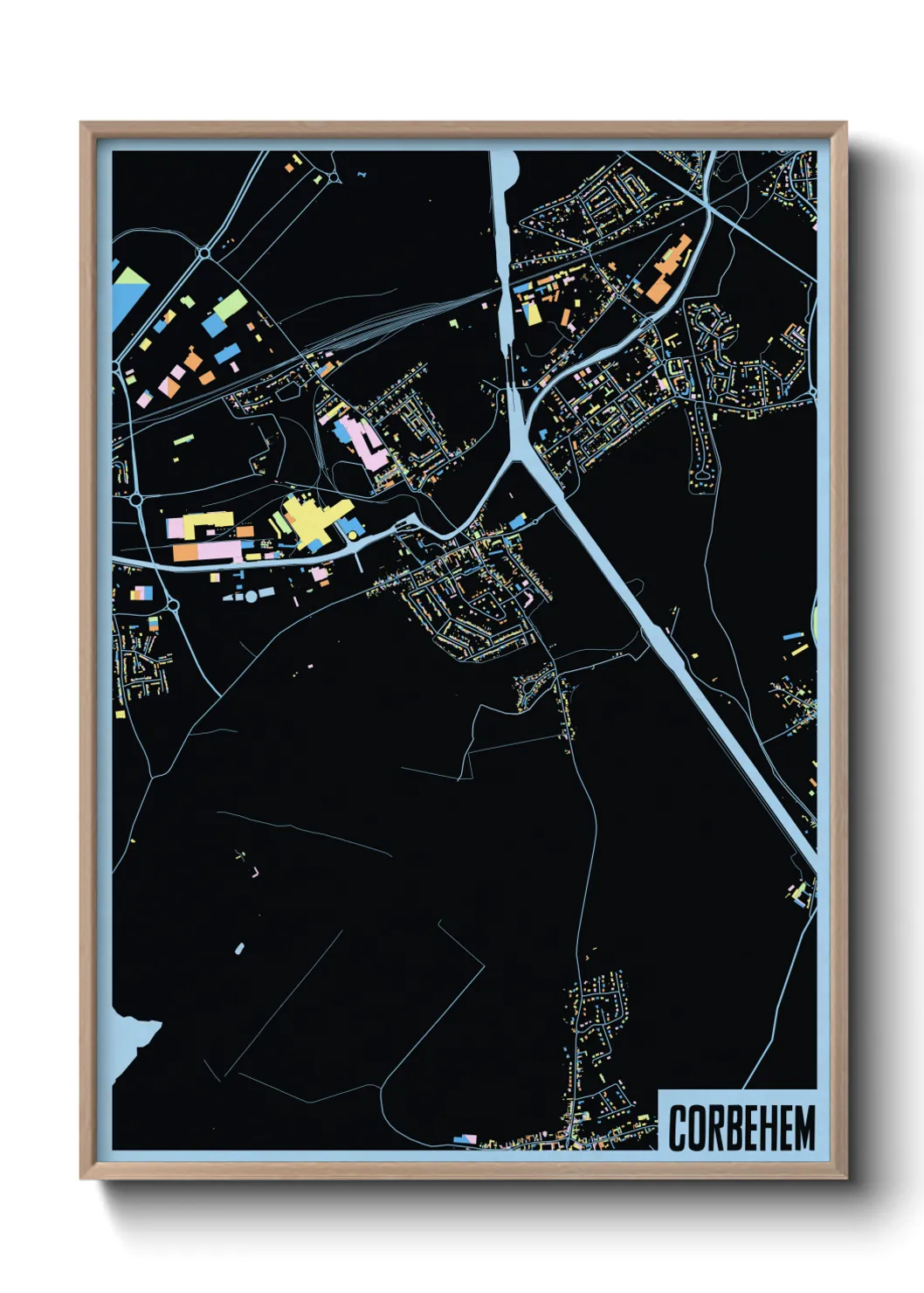 Une affiche de carte sur Corbehem